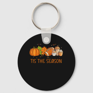 Tis The Season Football Pumpkin Spice Everything F Key Ring