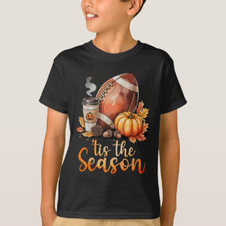 Tis The Season Football Pumpkin Spice Fall Autumn  T-Shirt