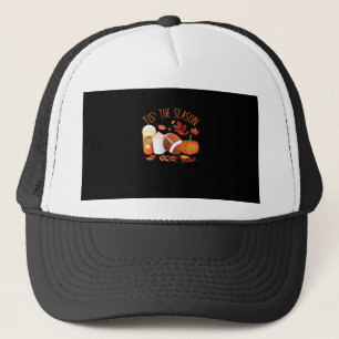 Tis The Season Football Pumpkin Thanksgiving Athle Trucker Hat