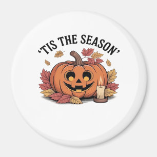 Tis The Season Football Retro Clean Design Magnet
