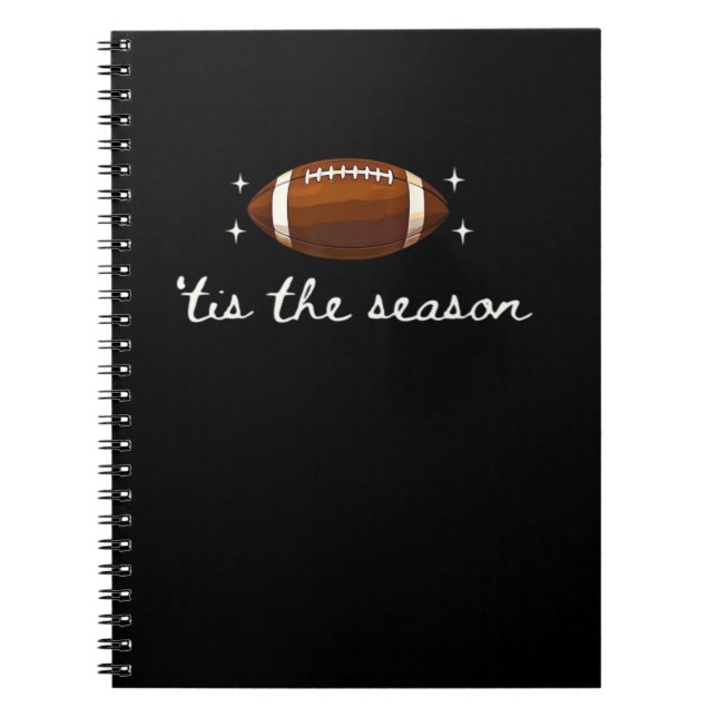 Tis The Season Football  - Retro Football Game Day Notebook (Front)