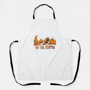 Tis’ The Season Football Sport Autumn Pumpkin Than Apron