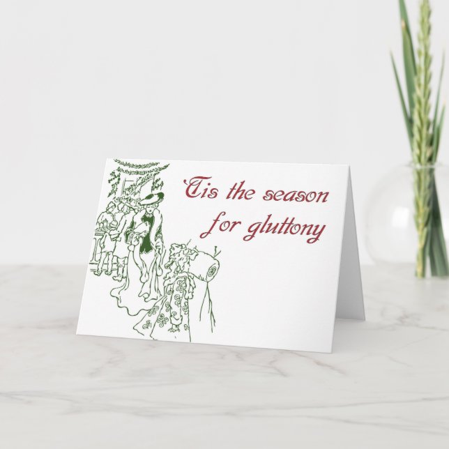 'Tis the Season for Glutton - Christmas Card (Front)