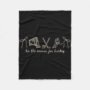 Tis The Season For Hockey Game Day Sports Lover Fleece Blanket