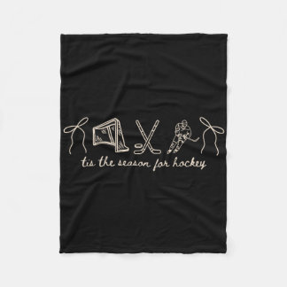 Tis The Season For Hockey Game Day Sports Lover Fleece Blanket