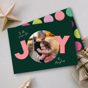 'Tis The Season For Joy Circle Photo Holiday Card