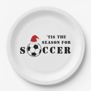 'Tis The Season For Soccer   Christmas Paper Plate