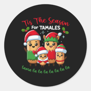Tis The Season For Tamales Mexican Christmas Classic Round Sticker