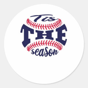 Tis The Season Funny Aesthetic Casual Classic Round Sticker