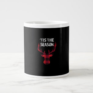 Tis The Season Funny Christmas Buck Deer Men Large Coffee Mug