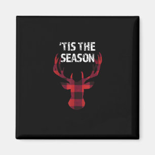 Tis The Season Funny Christmas Buck Deer Men Magnet