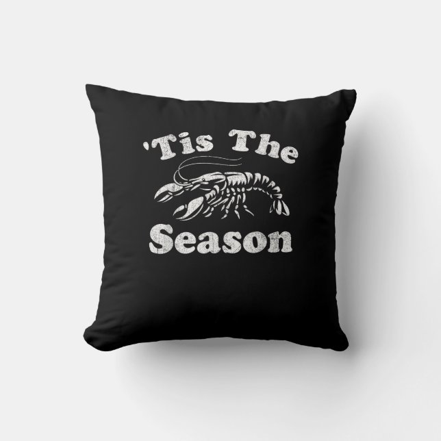 Tis The Season Funny Crawfish Boil Mardi Gras Caju Cushion (Front)