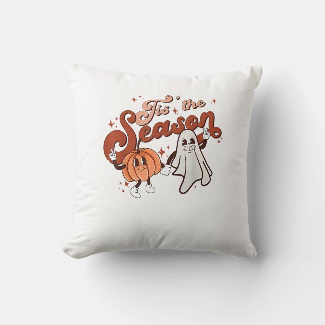 Tis The Season Funny Halloween Costume Cushion (Front)