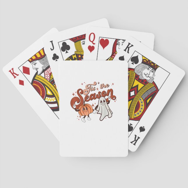 Tis The Season Funny Halloween Costume Playing Cards (Back)