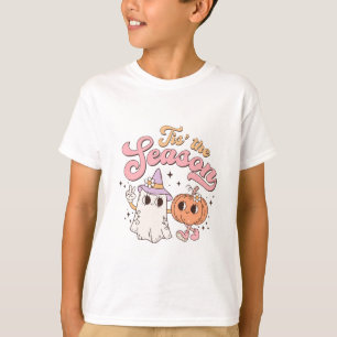 Tis The Season Funny Halloween Pumpkin and Ghost T-Shirt