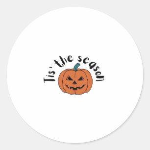 Tis The Season Funny Sloth Design Classic Round Sticker