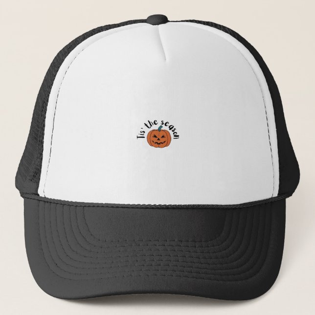 Tis The Season Funny Sloth Design Trucker Hat (Front)