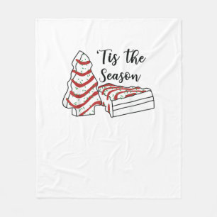 Tis The Season Funny Tree Christmas Fleece Blanket