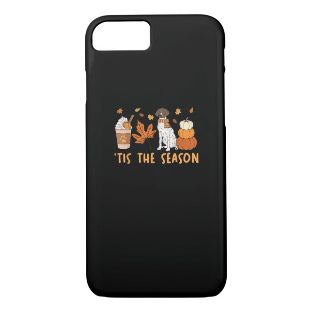 Tis The Season German Shorthaired Dog Fall Pumpkin Case-Mate iPhone Case (Back)