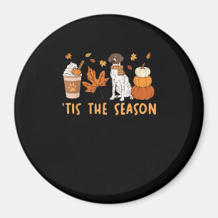 Tis The Season German Shorthaired Dog Fall Pumpkin Magnet