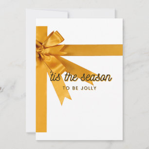Tis The Season Gold Invitation
