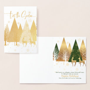 'Tis the Season Green Gold Company Appreciation Foil Card