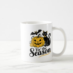 Tis The Season Halloween Bats Pumpkin Fall Funny C Coffee Mug