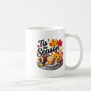 Tis The Season Halloween Bats Pumpkin Fall Hallowe Coffee Mug