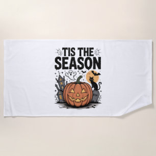 Tis the Season Halloween Beach Towel