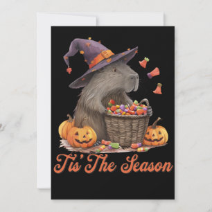 Tis' The Season Halloween Capybara Invitation