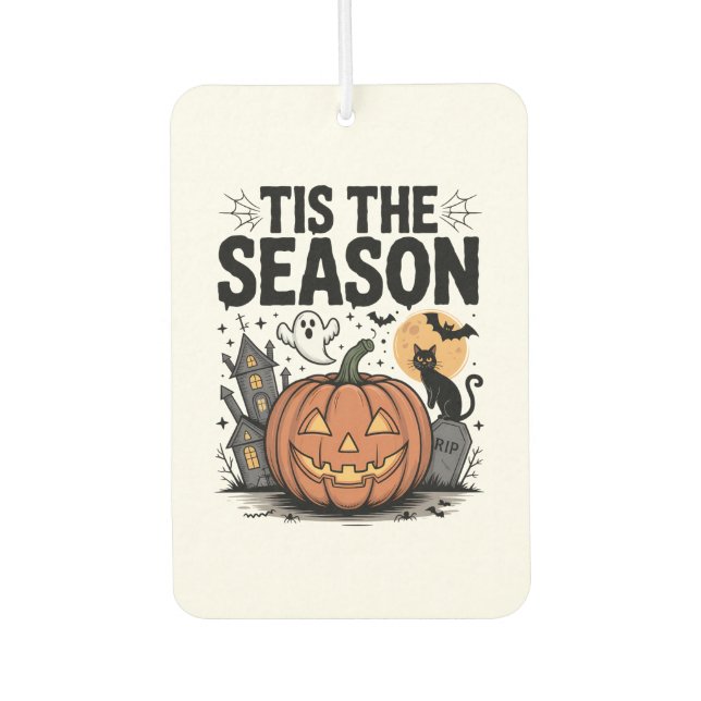 Tis the Season Halloween Car Air Freshener (Front)