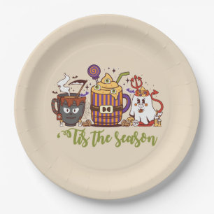 "Tis The Season Halloween Coffee Paper Plate