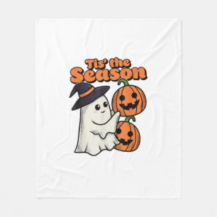 Tis The Season Halloween Costume Witch Hat Fleece Blanket