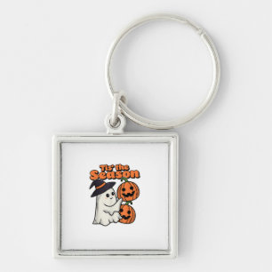 Tis The Season Halloween Costume Witch Hat Key Ring