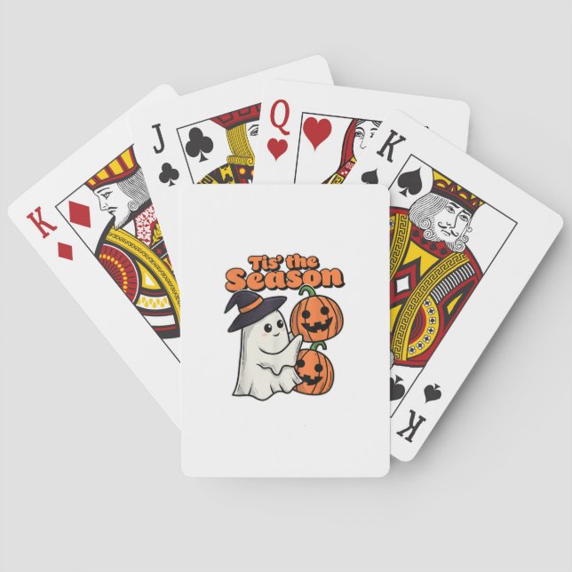 Tis The Season Halloween Costume Witch Hat Playing Cards (Back)