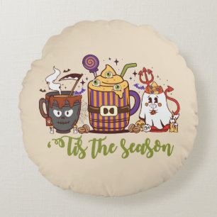 ‘Tis the Season Halloween Cup Trio Round Cushion