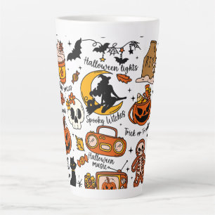 'Tis the season Halloween Doodles Latte Mug