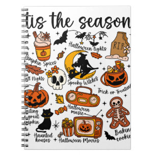 'Tis the season Halloween Doodles Notebook