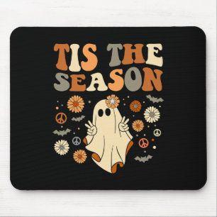 Tis the Season Halloween Ghost Outfit Costume Retr Mouse Mat