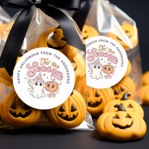 Tis the Season Halloween Groovy Treat Bag Sticker