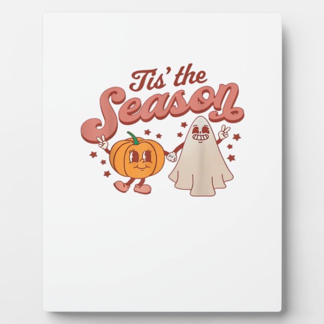 Tis The Season Halloween Halloween Vintage Spooky  Plaque (Front)
