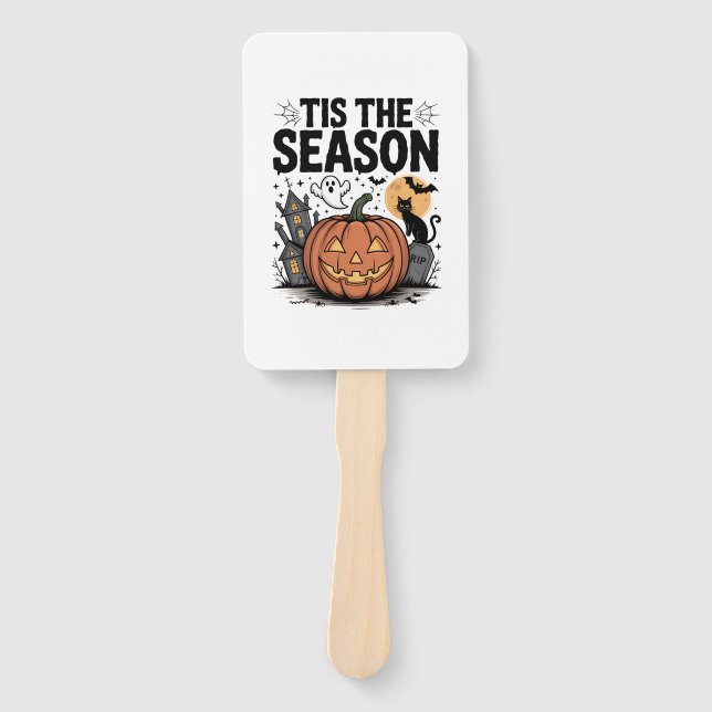 Tis the Season Halloween Hand Fan (Front)