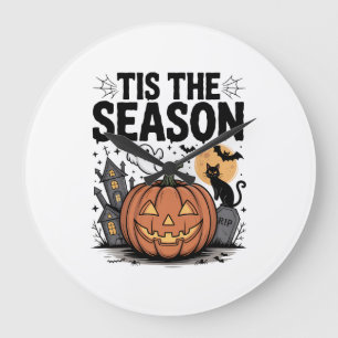 Tis the Season Halloween Large Clock