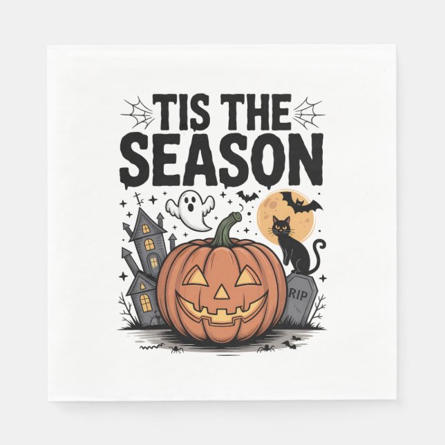 Tis the Season Halloween Napkin (Front)
