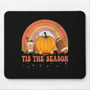 Tis The Season Halloween Pumpkin Coffee Football F Mouse Mat