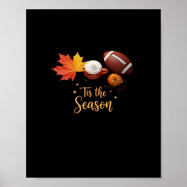 Tis The Season Halloween Retro Design Poster (Front)