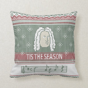 Tis the season Handel Messiah faux knit sweater Cushion
