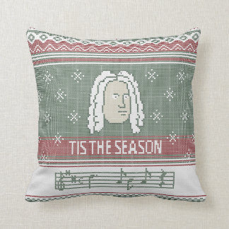 Tis the season Handel Messiah faux knit sweater Cushion