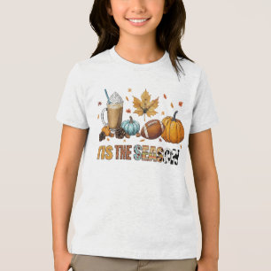 Tis the Season Herbstzeit mit Football und Kaffee Tri-Blend Shirt