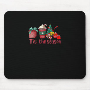 Tis The Season Hockey Christmas Coffee Santa Mouse Mat